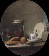 Jean Baptiste Simeon Chardin, The pot with apricots